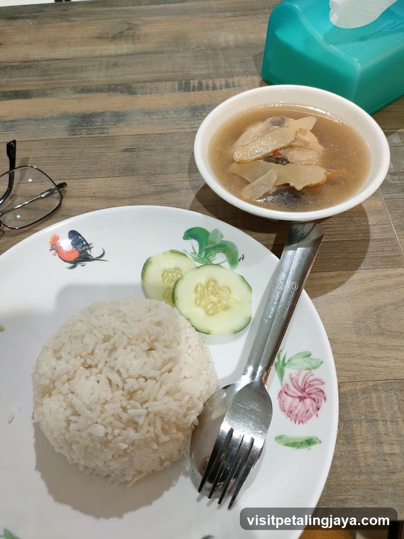 Meal with Rice and Soup