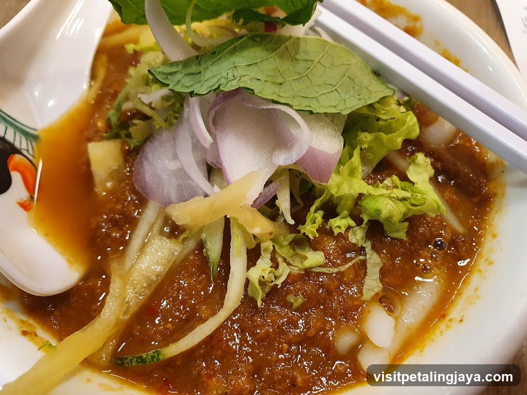 Spicy Noodle Dish with Garnish