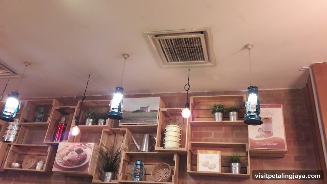 Interior of a rustic cafe or restaurant