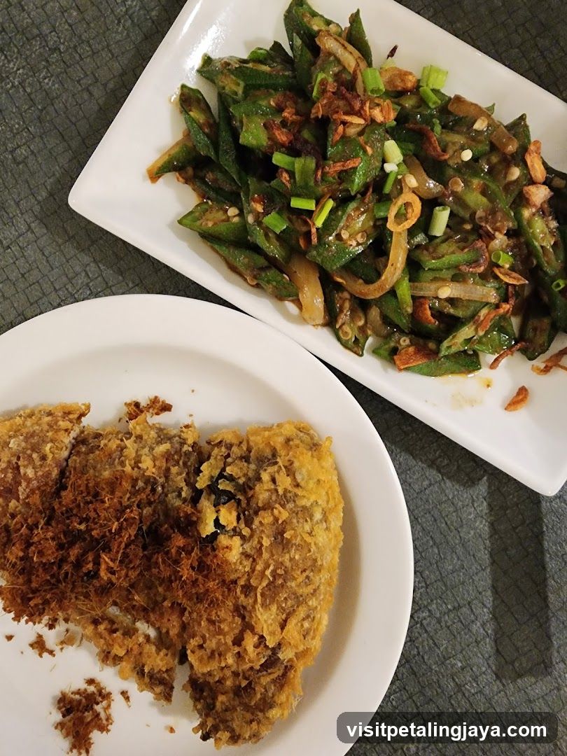 Fried Fish and Stir-fried Okra