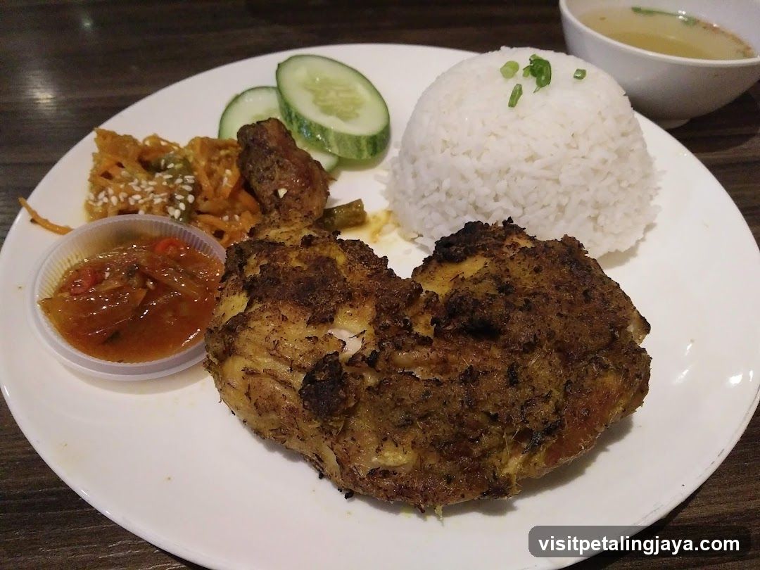 Fried Chicken Plate with Rice and Sides