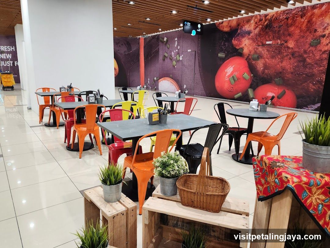 Colorful Cafeteria Interior