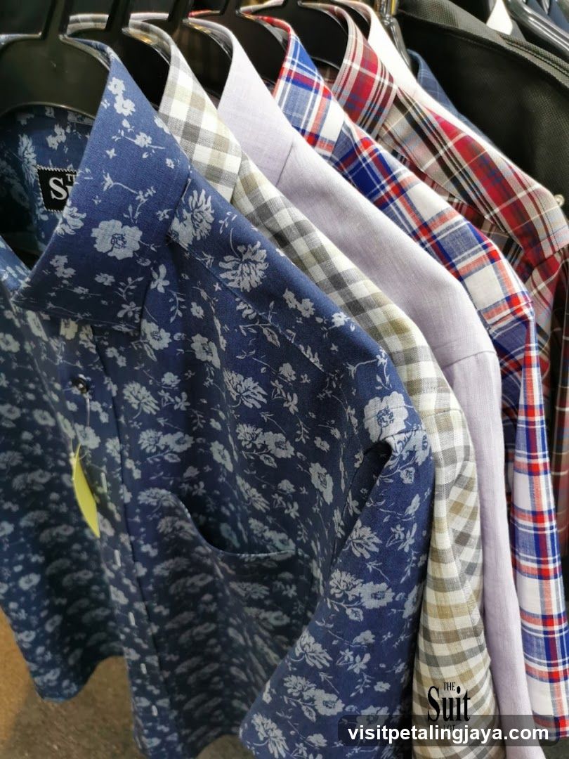 Hanging shirts display