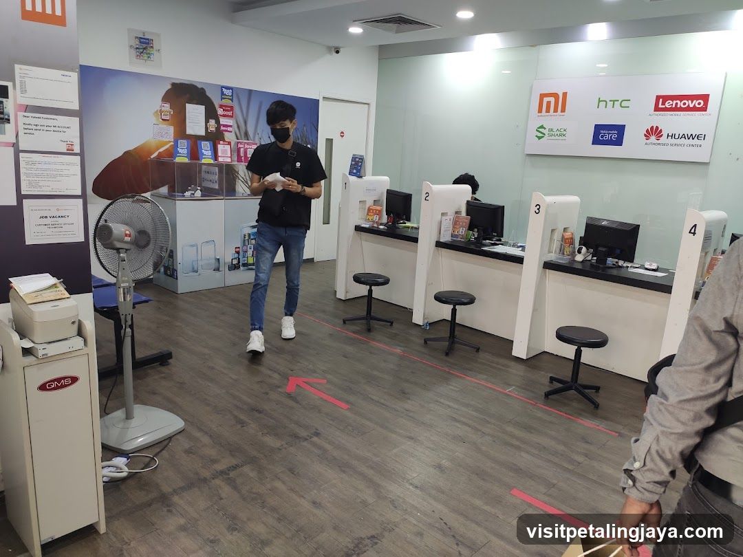 Service Counter Interior with Brand Logos
