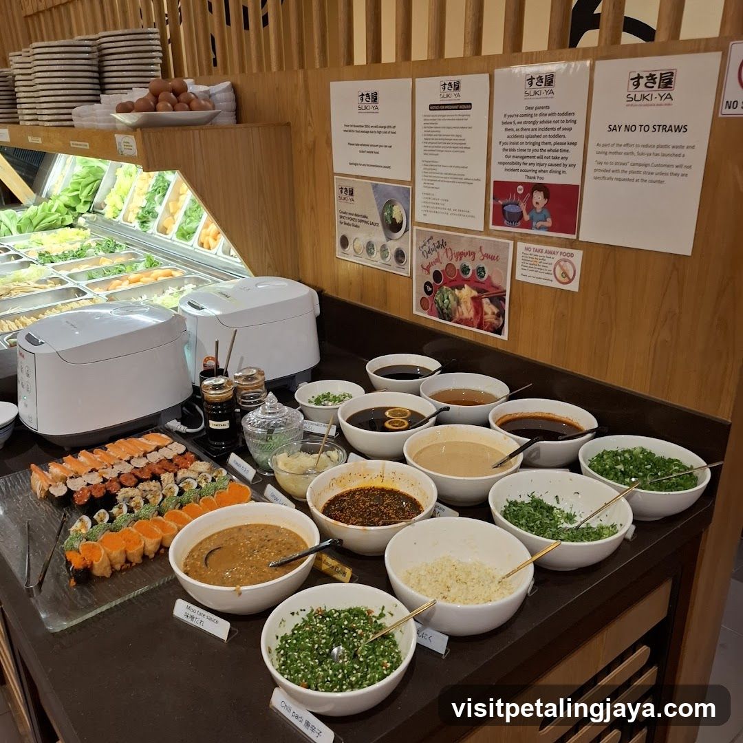 Sushi-Ya Condiment and Sushi Display
