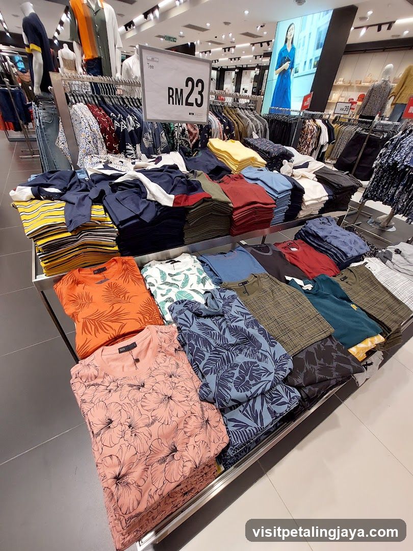 Men's Clothing Display in Retail Store