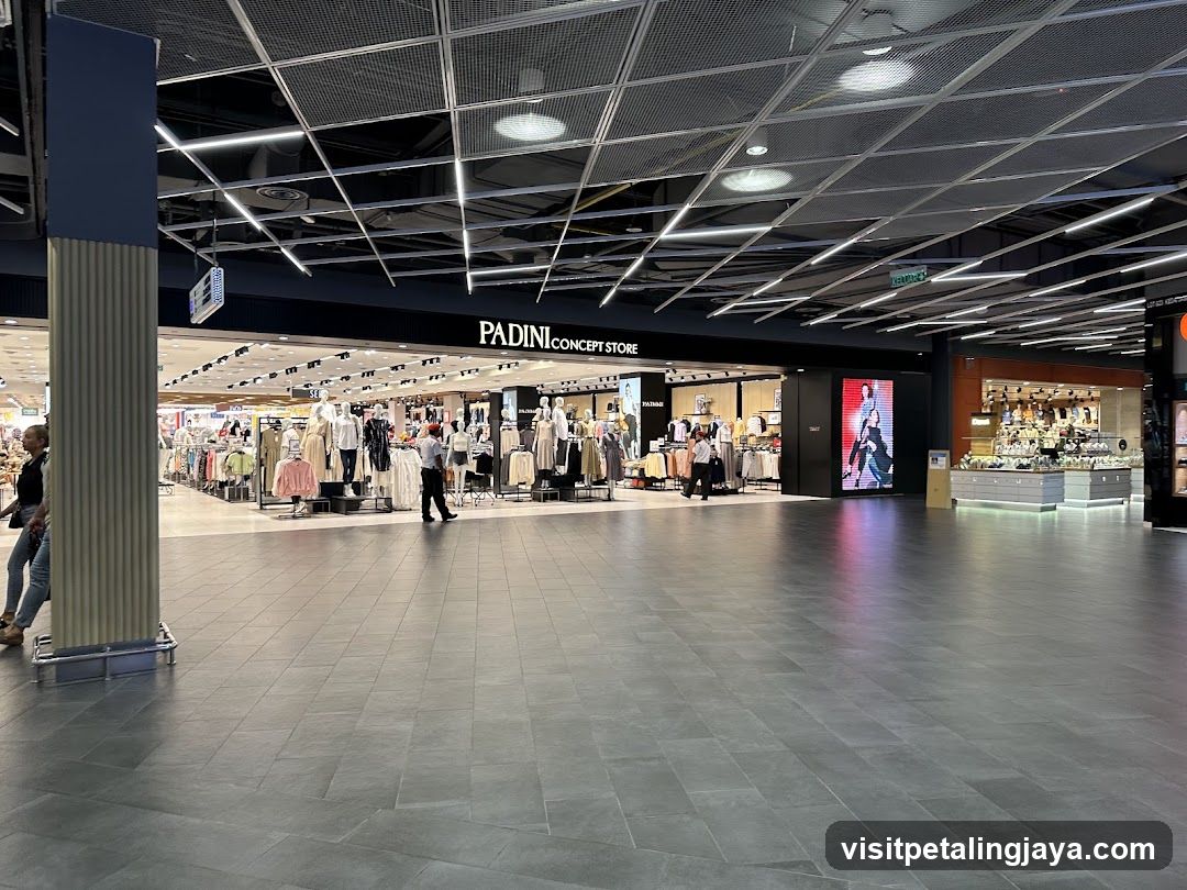 Shopping Mall Interior with Padini Store