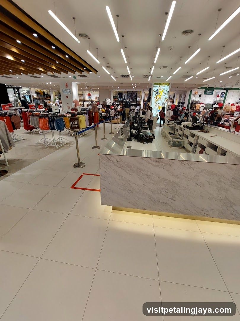 Interior of a clothing store