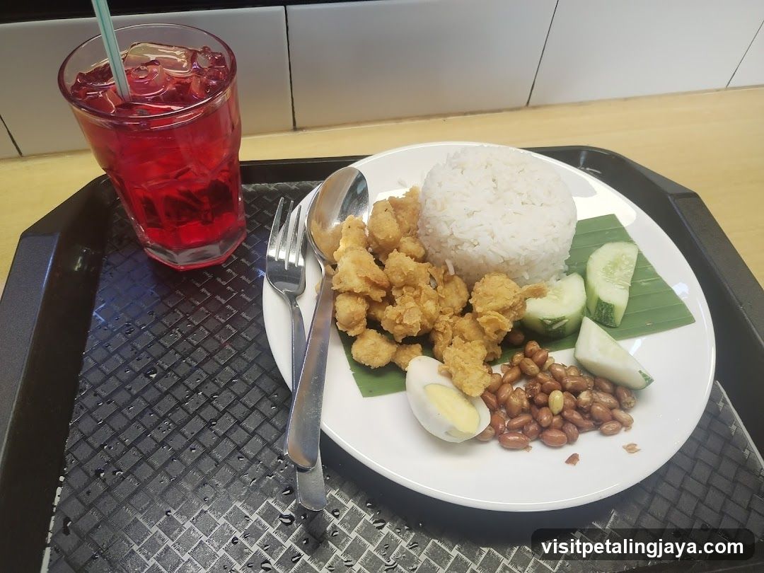 Fried Chicken Meal with Rice and Beans