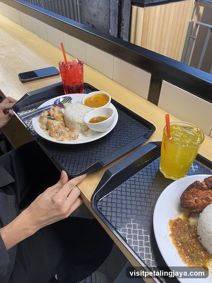 Dining at a casual restaurant
