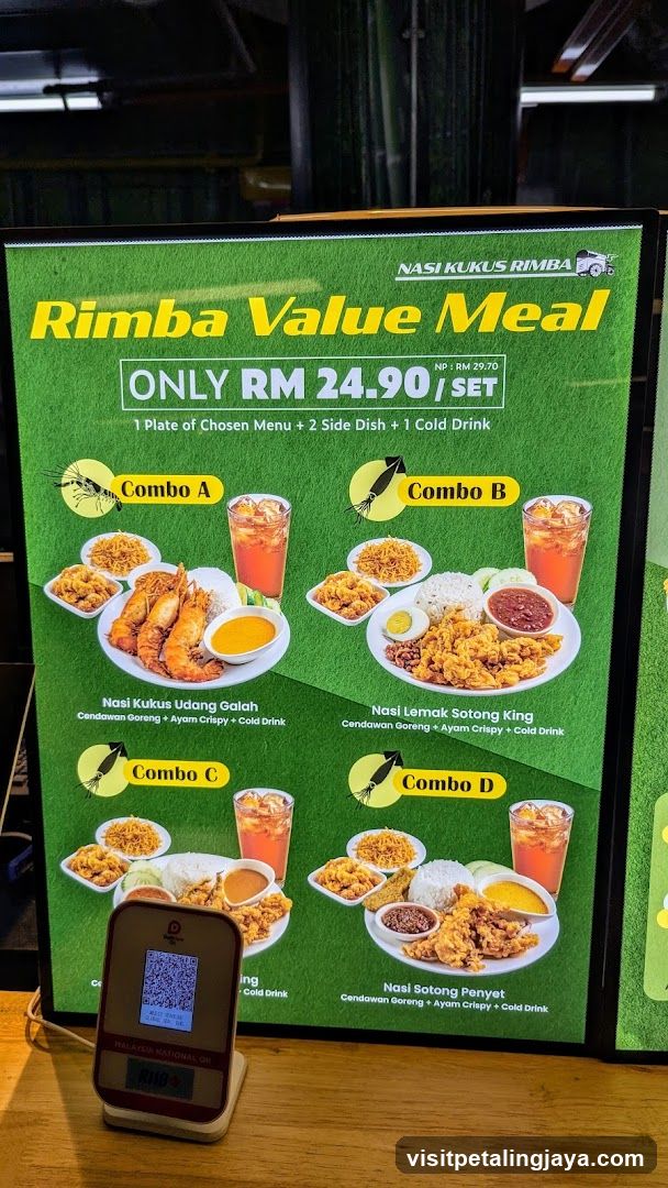 Rimba Value Meal Menu Board