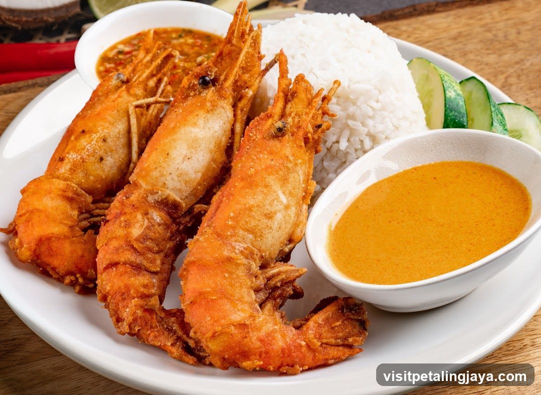 Fried Shrimp with Rice and Curry Sauce