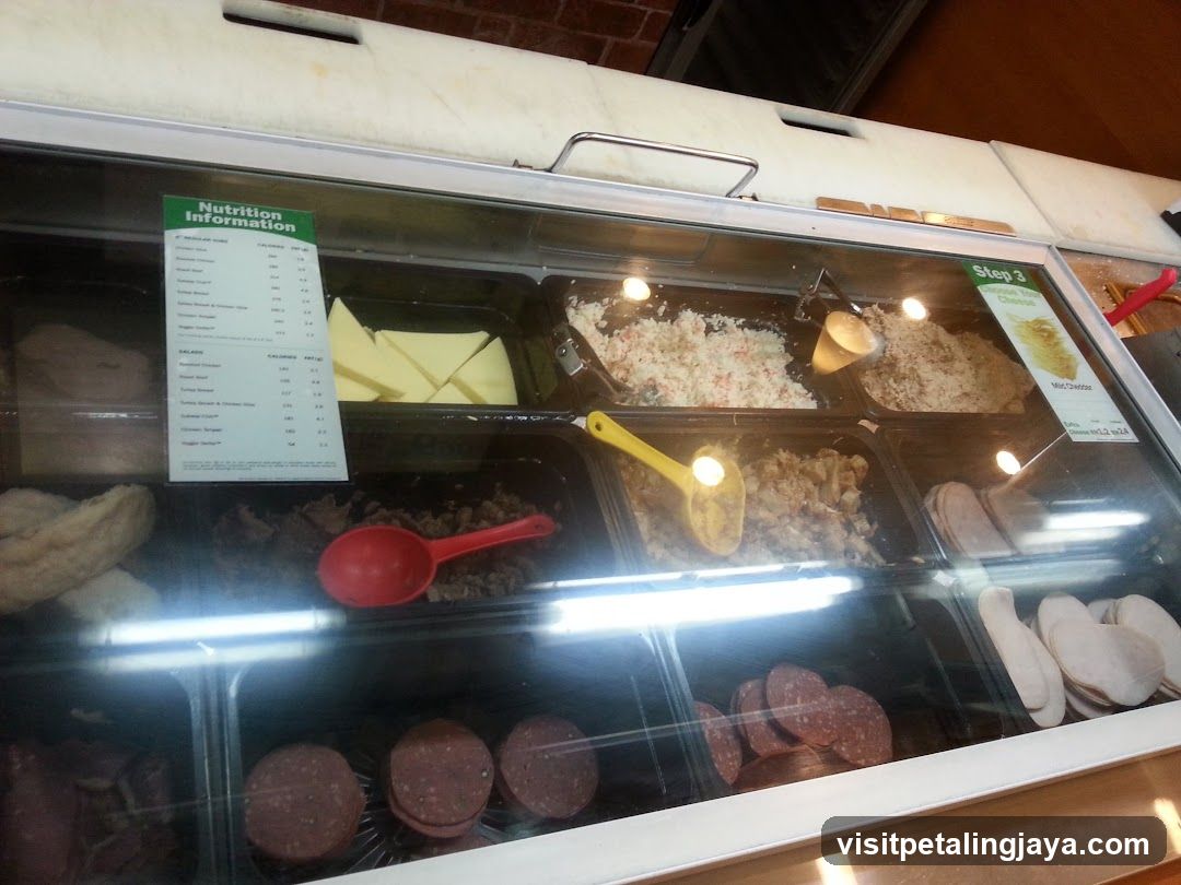 Subway deli counter display