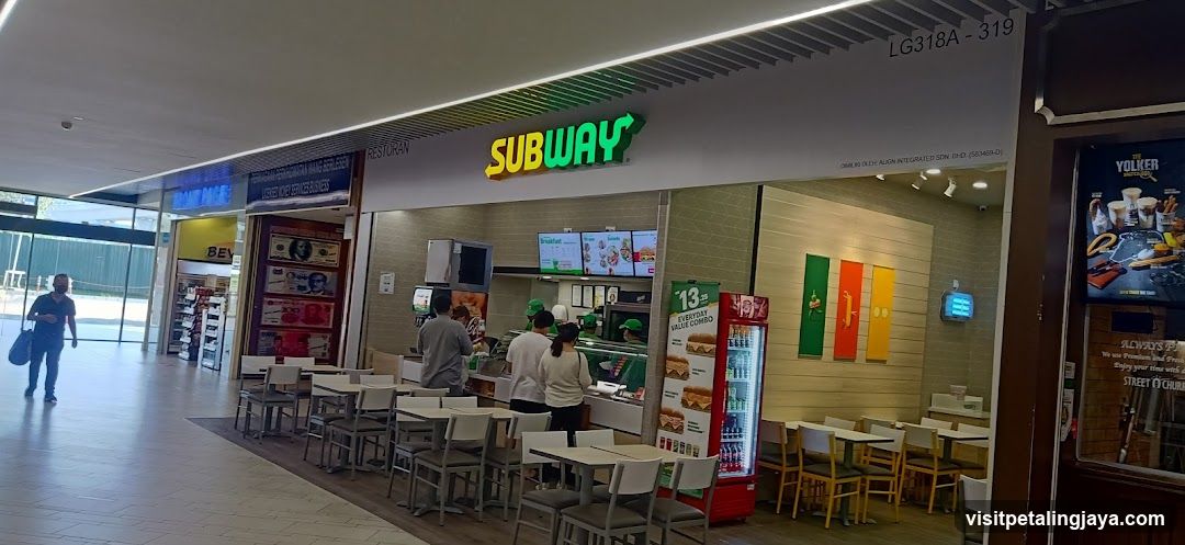 Subway Restaurant Interior and Exterior View