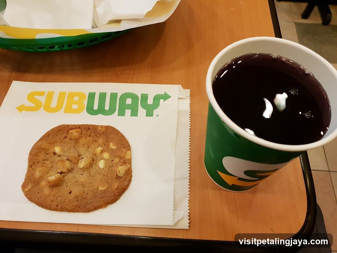 Subway Cookie and Drink