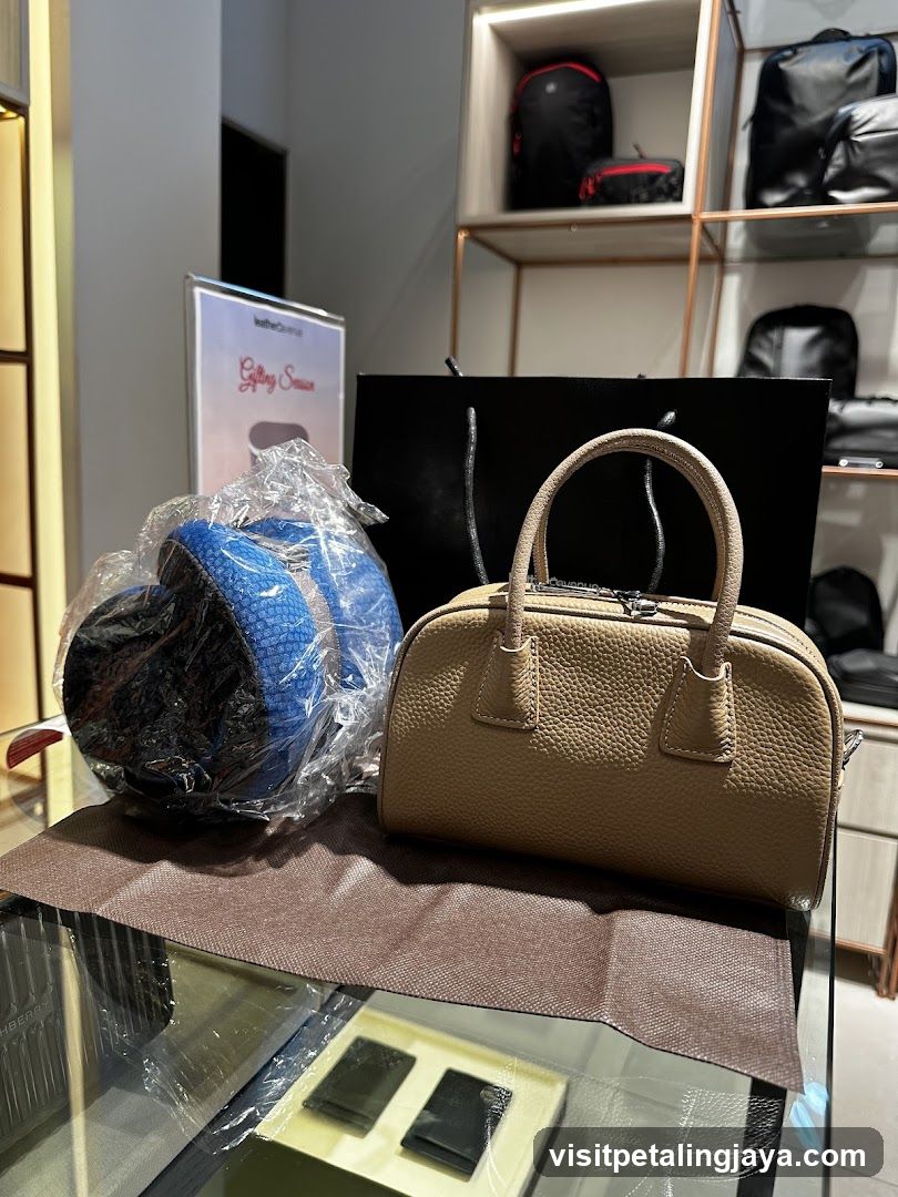 Handbag Display with Accessories