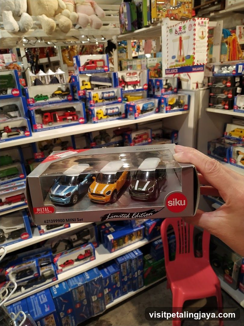 Toy Store Interior with Mini Car Display