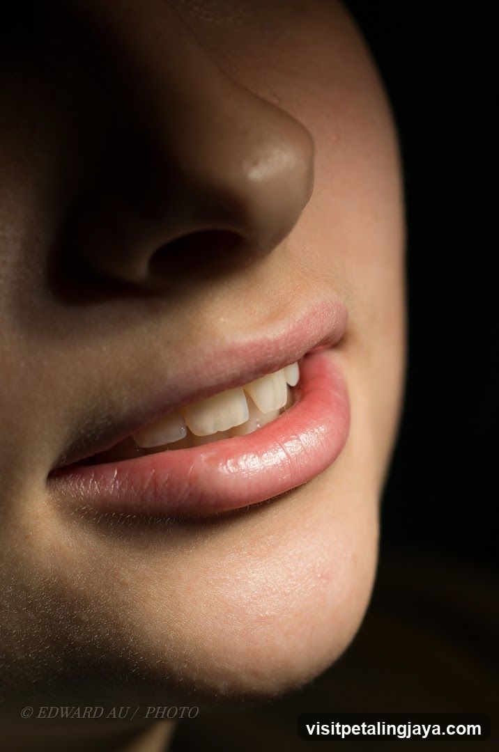 Close-up of a smiling mouth
