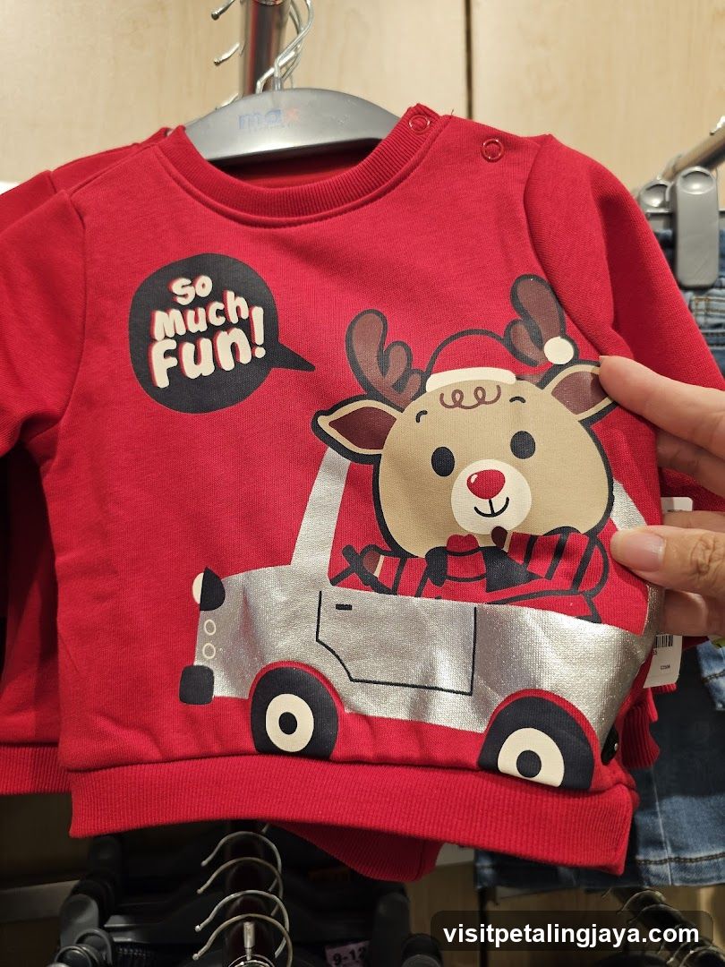 Baby Red Sweater with Reindeer Design