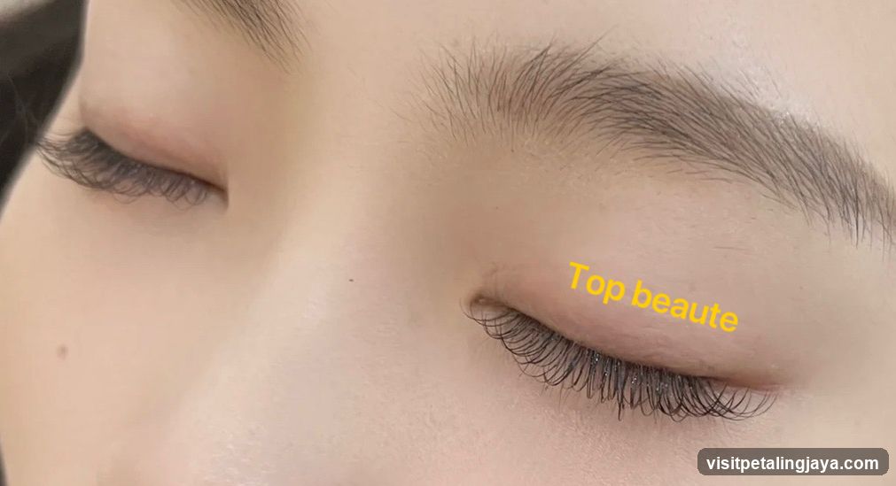 Close-up of closed eyes with makeup