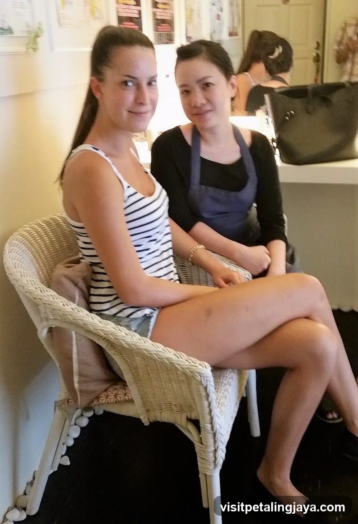 Two women in a cafe interior