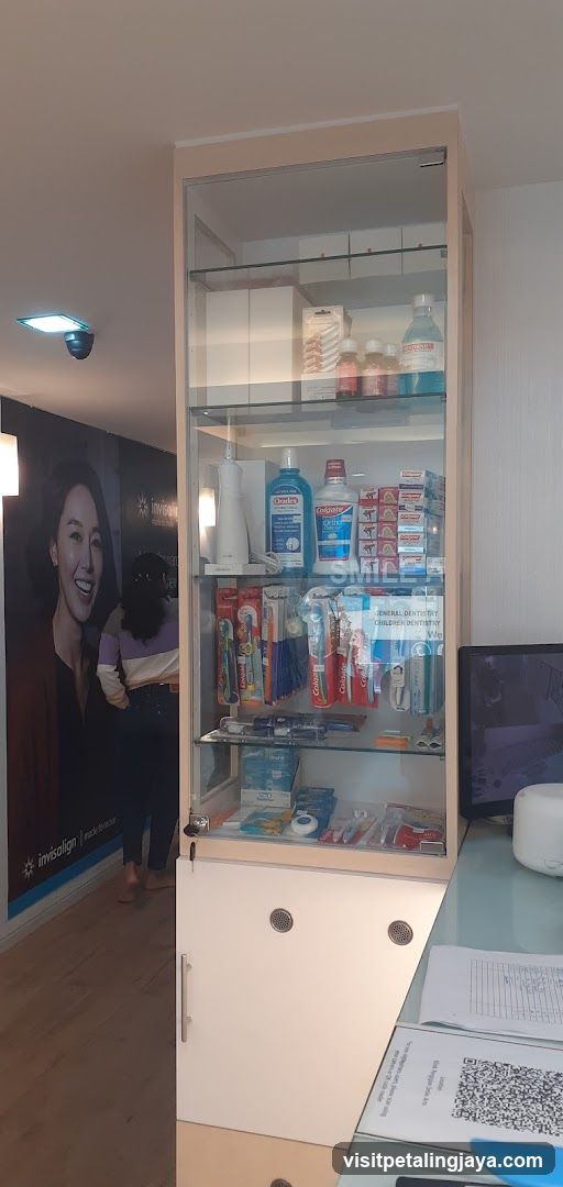 Interior Display Cabinet with Dental Products