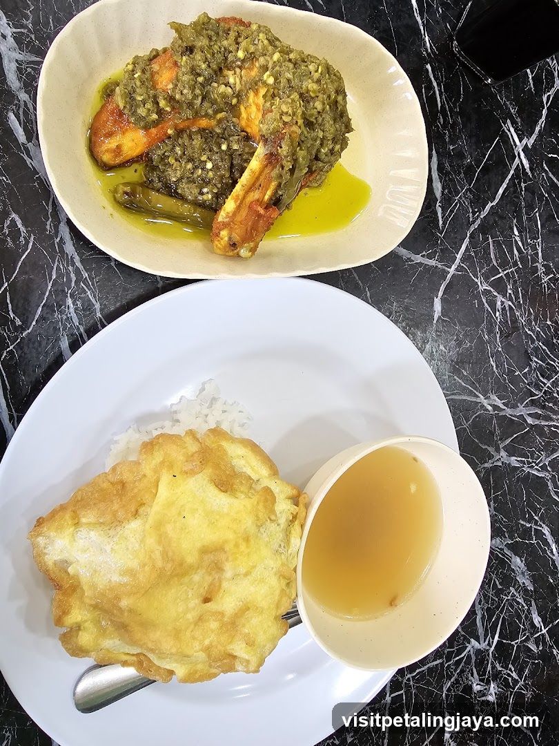 Food Plate with Curry and Fried Egg
