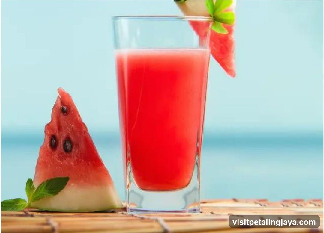 Watermelon Juice with Garnish