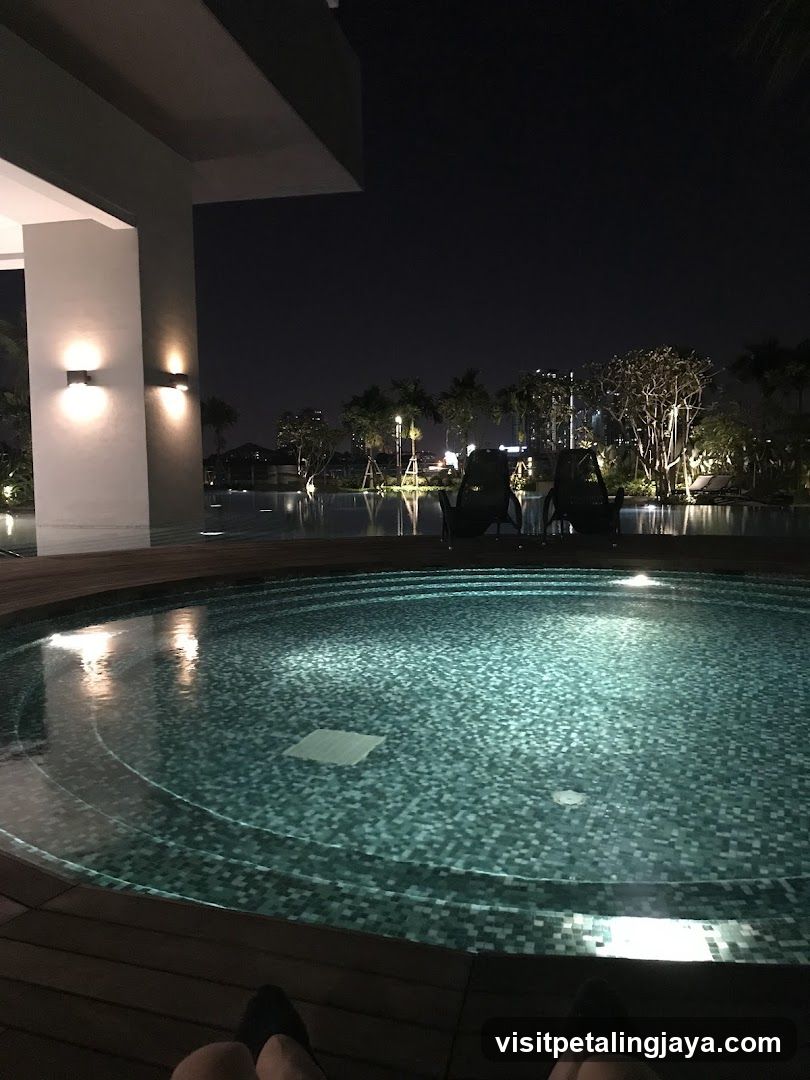 Night Pool View