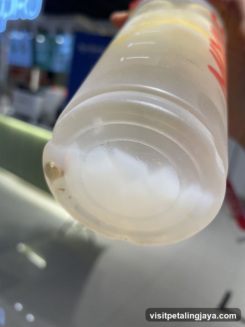 Bottle with Ice and Liquid