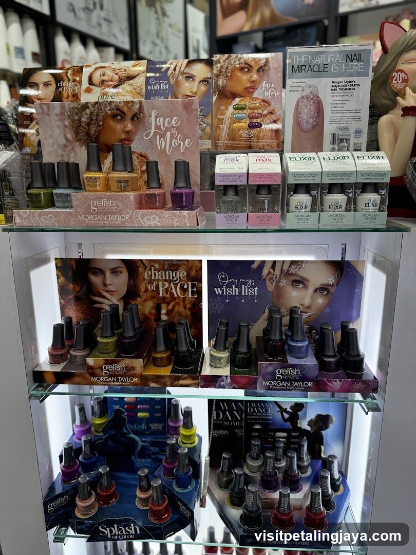 Glossy Nail Polish Display