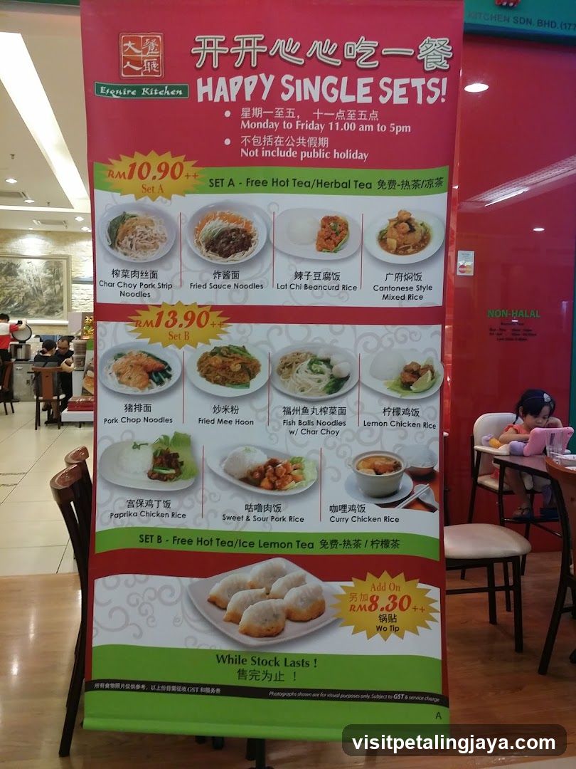 Happy Single Sets Menu Board