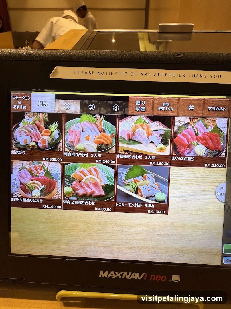 Sushi Counter Display Screen