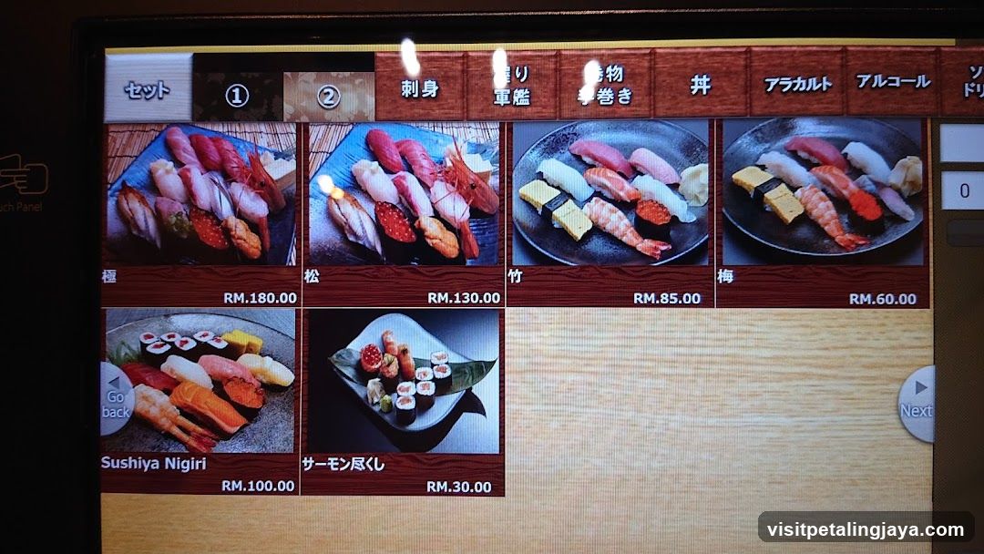 Sushi Menu Display