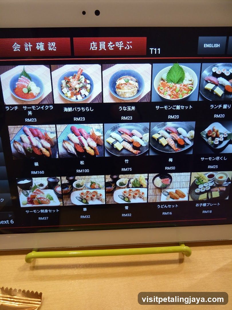 Sushi Restaurant Display Screen