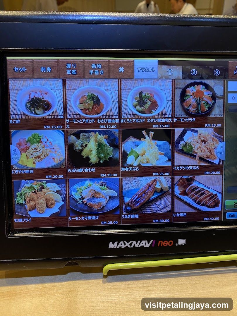 Sushi Restaurant Menu Display