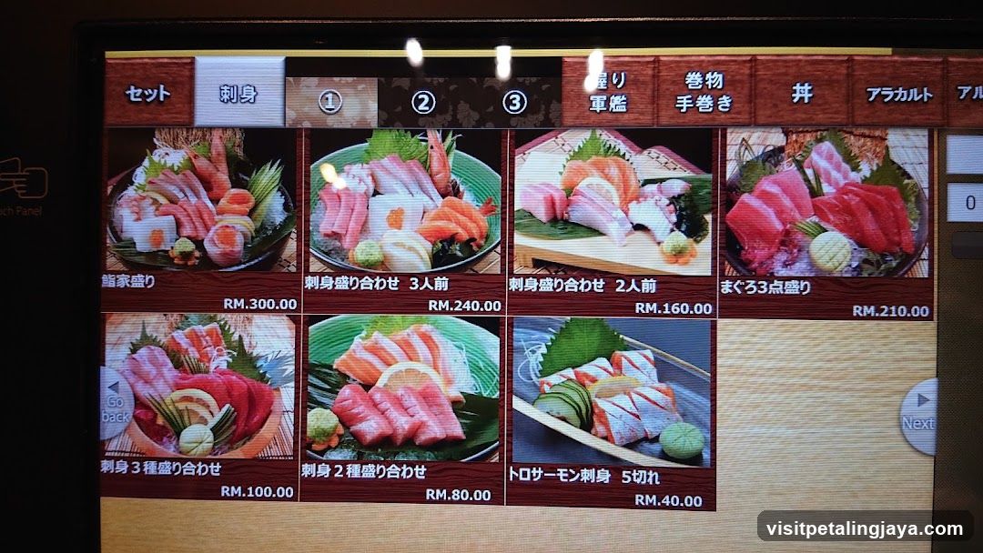 Sushi Menu Display