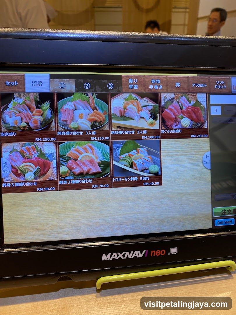 Sushi Menu Display