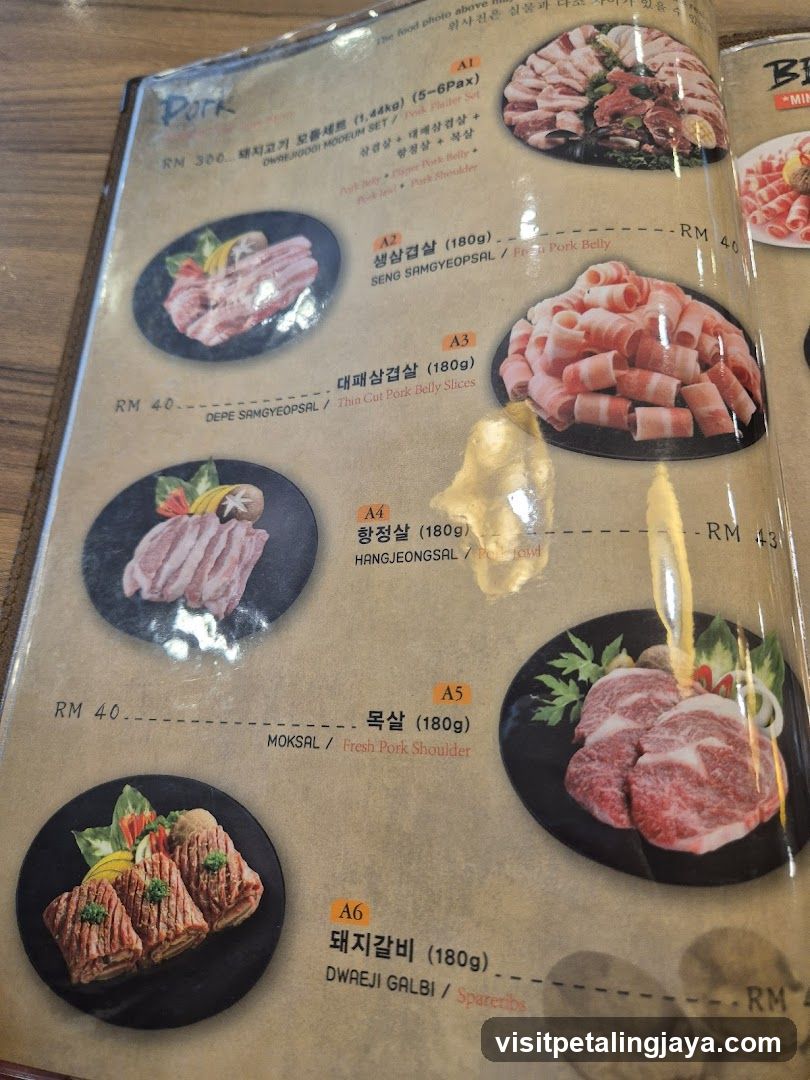 Pork Menu Page