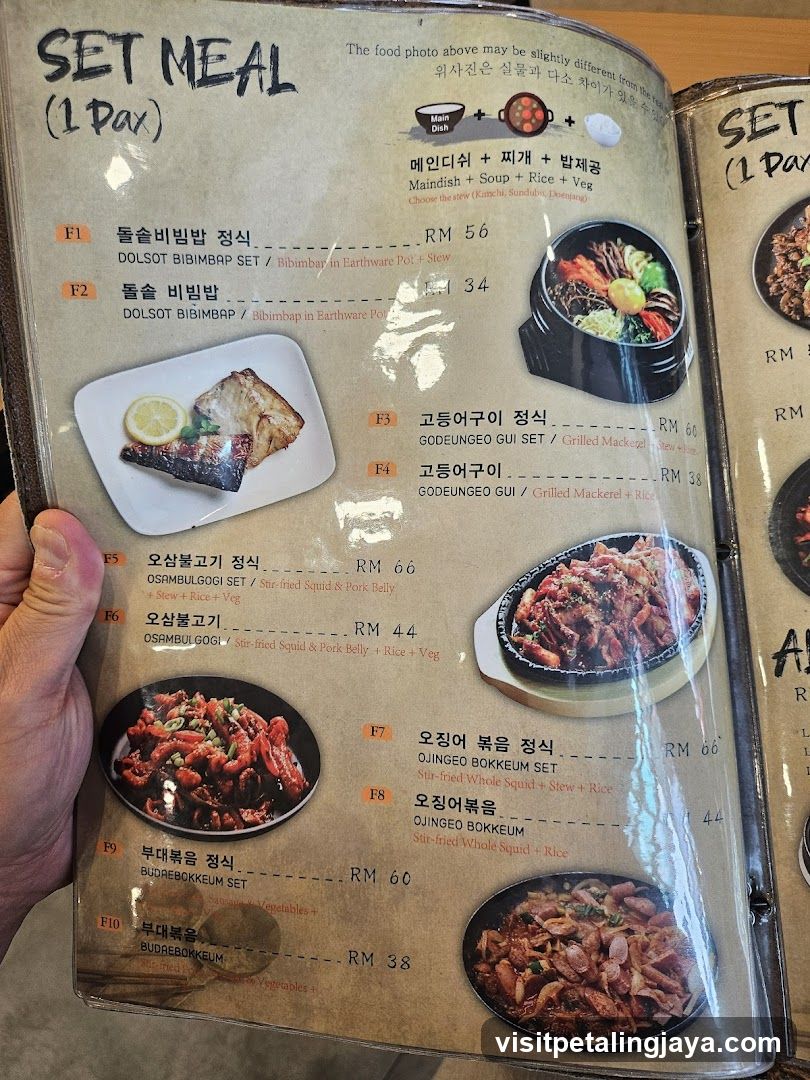 Set Meal Menu Page