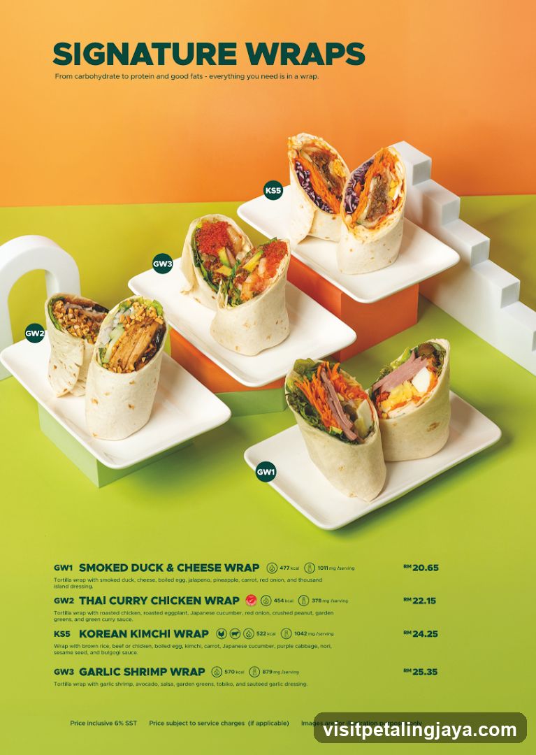 Signature Wraps Menu