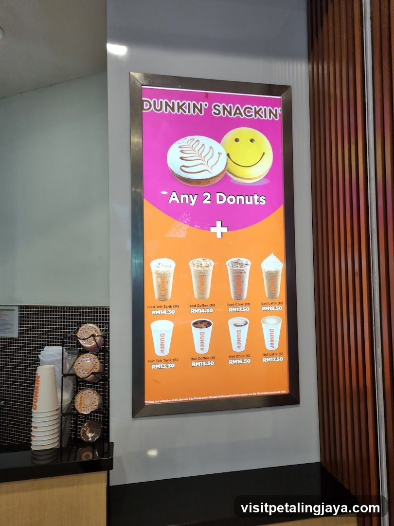 Dunkin' Snackin' Menu Board