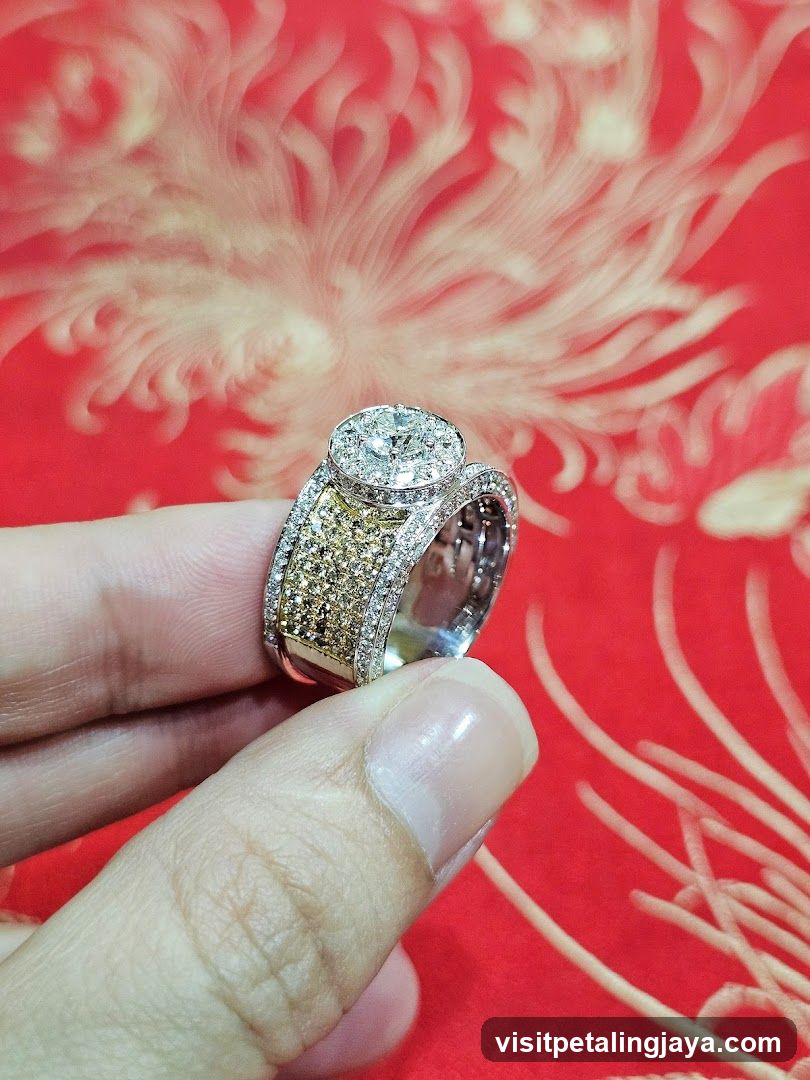 Diamond Ring on Finger