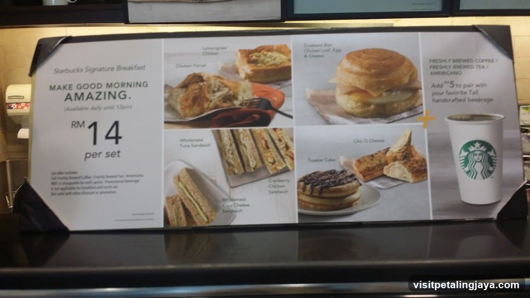 Starbucks Signature Breakfast Menu