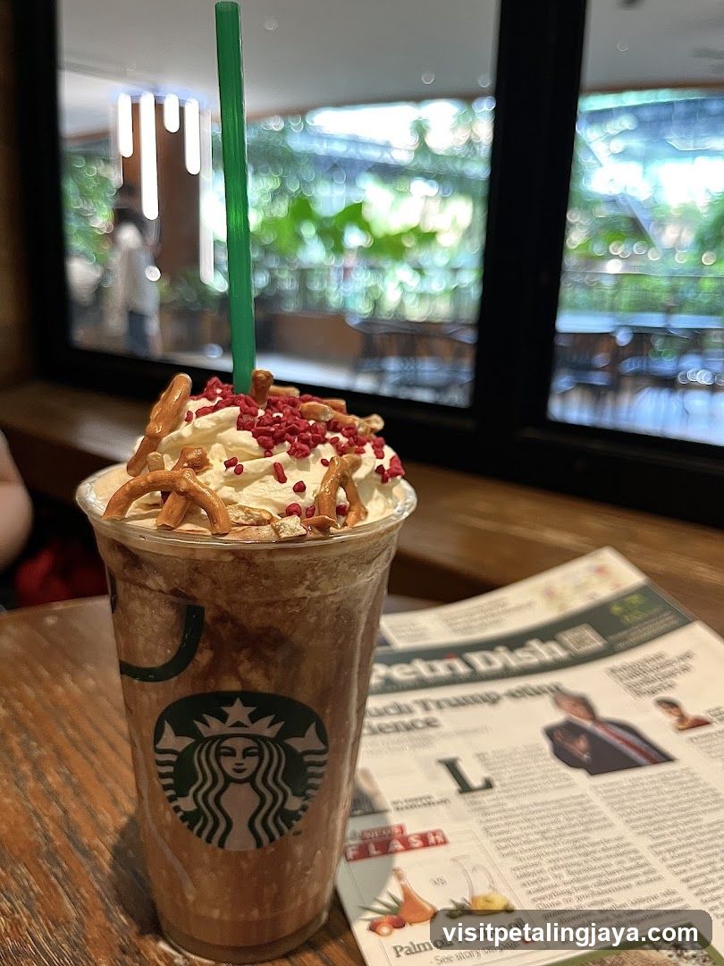 Starbucks Iced Drink with Pretzels and Sprinkles