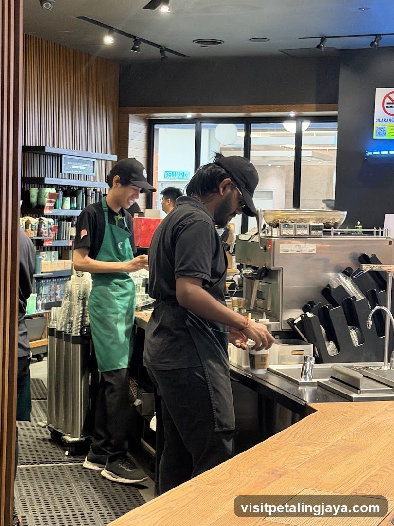 Barista at work in coffee shop