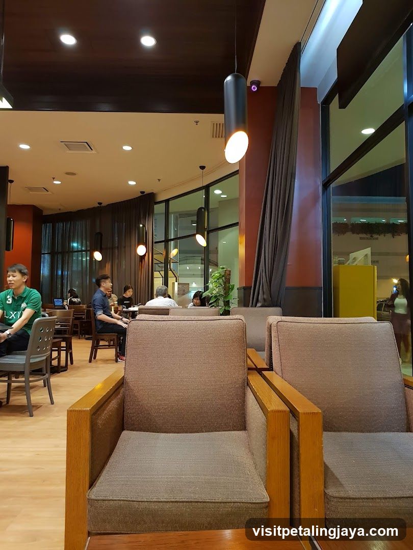Interior of a modern café or restaurant