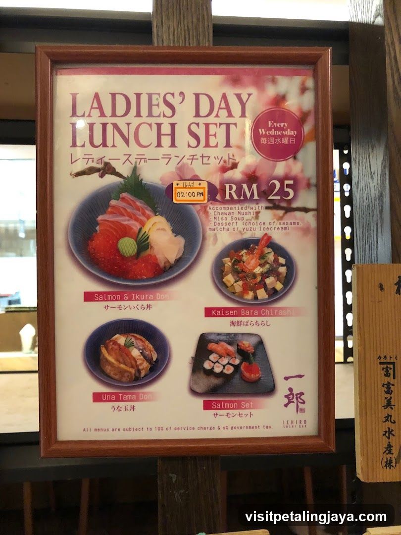 Ladies' Day Lunch Set Menu
