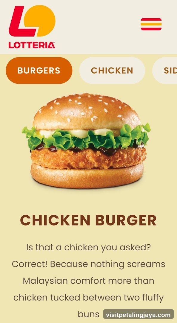 Lotteria Chicken Burger Ad