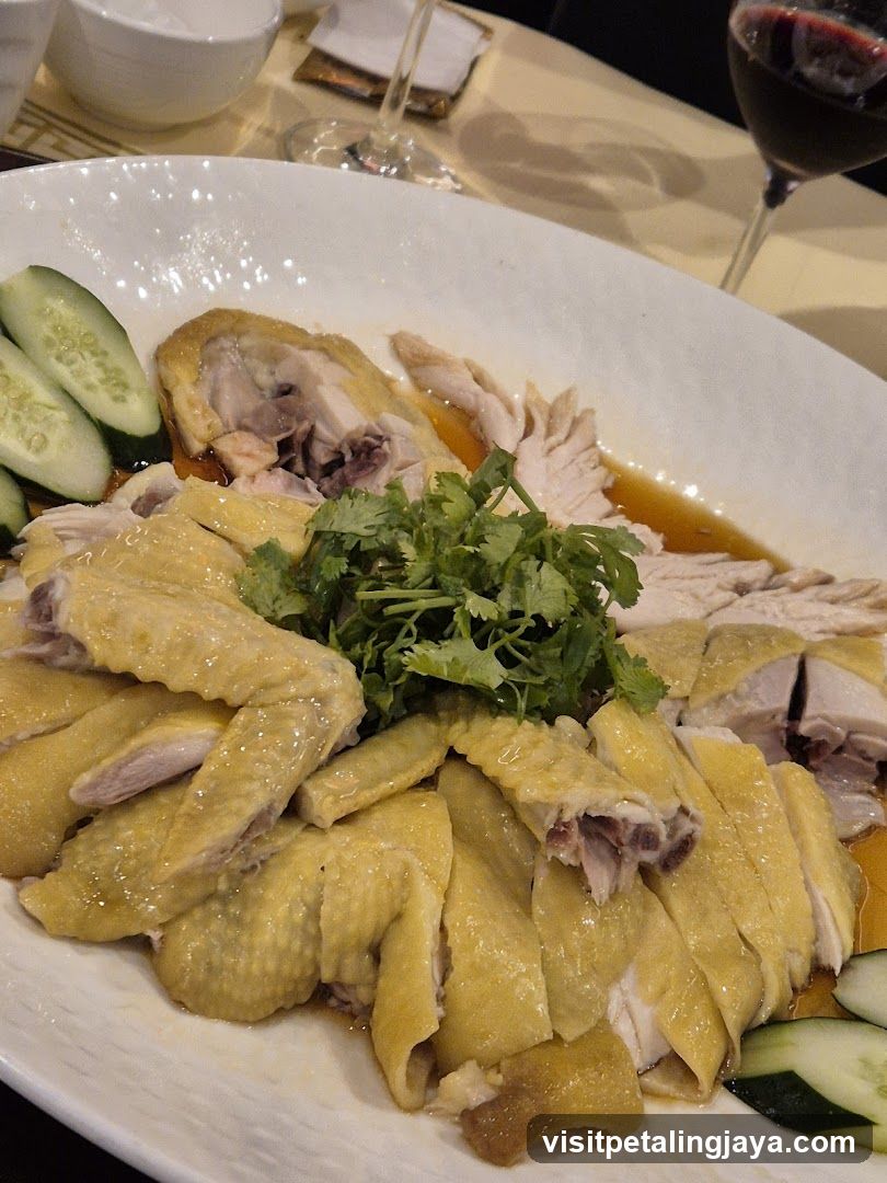 Hainan Chicken Rice with Cucumber and Cilantro